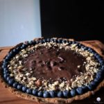 Tarte chocolat-noisette sans oeuf. Egg-free chocolate-hazelnut pie