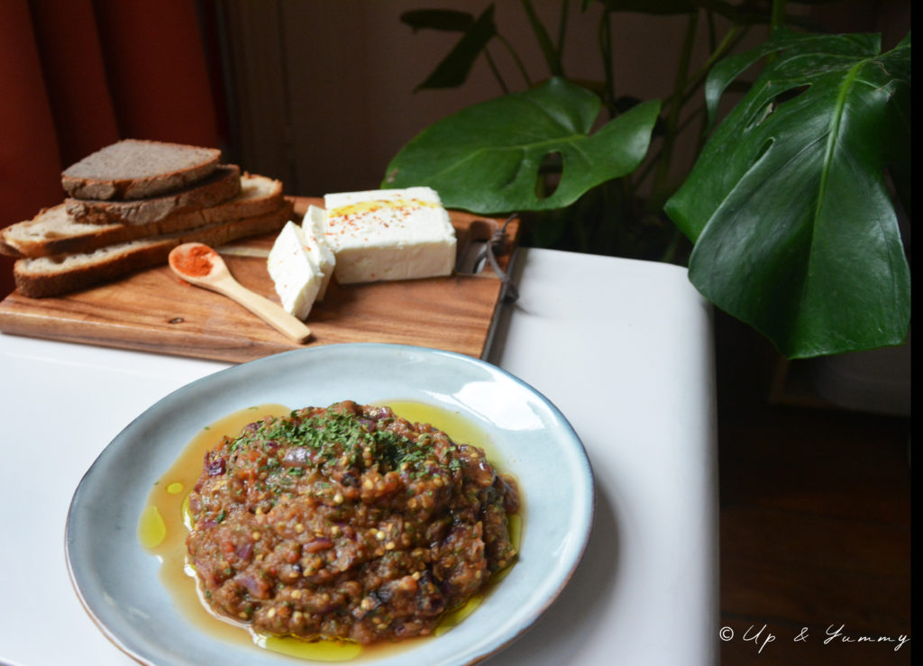 Eggplant dip with tomatoes