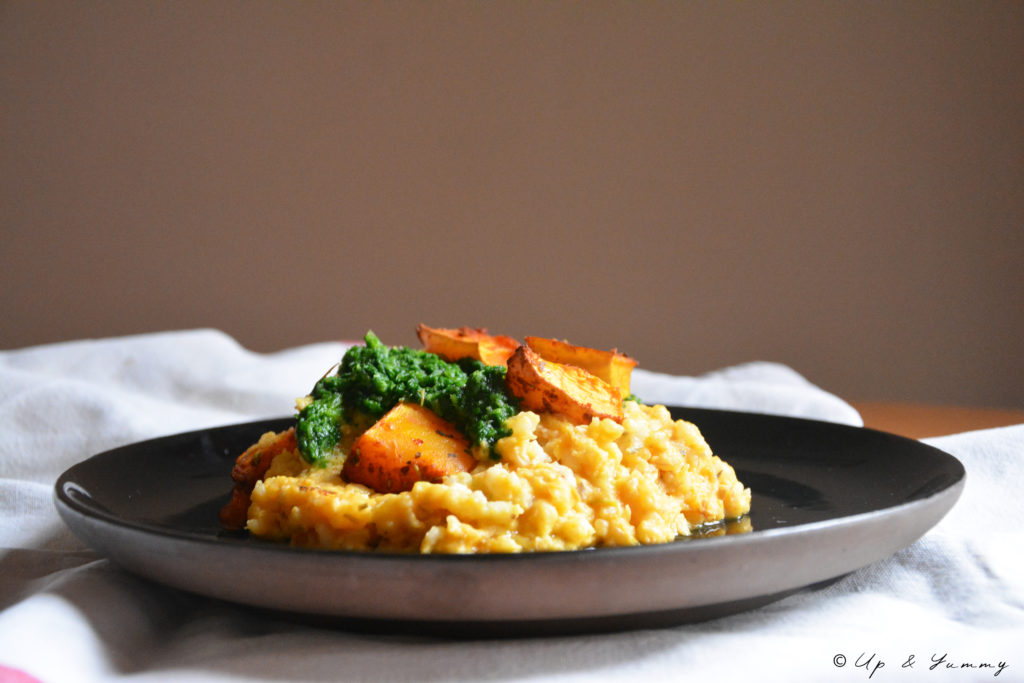 risotto courge épinards. Butternut spinach risotto