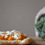 Butternut squash carrots and goat's cheese pie. Tarte feuilletée courge butternut, carottes et chèvre frais