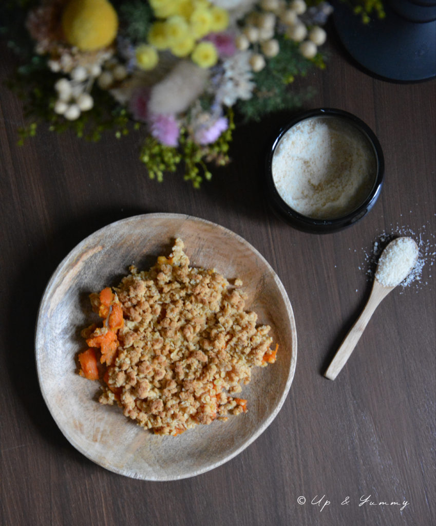 Crumble salé parmesan - carottes